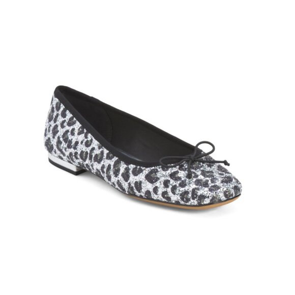 FRANCO SARTO Silver Abigail Flats - Picture 1 of 2